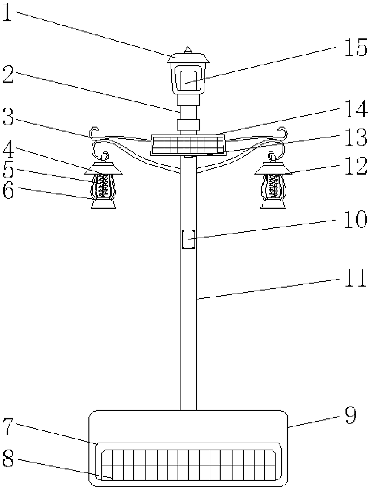 Self-cleaning garden lamp with fly-dispelling function