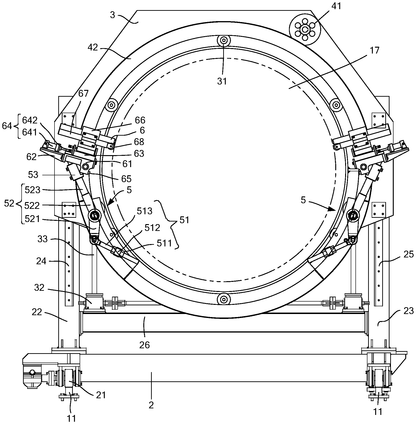 Circular tube cutting-off device