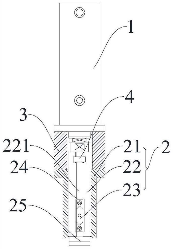 Oil cylinder pressing guide reinforcing structure