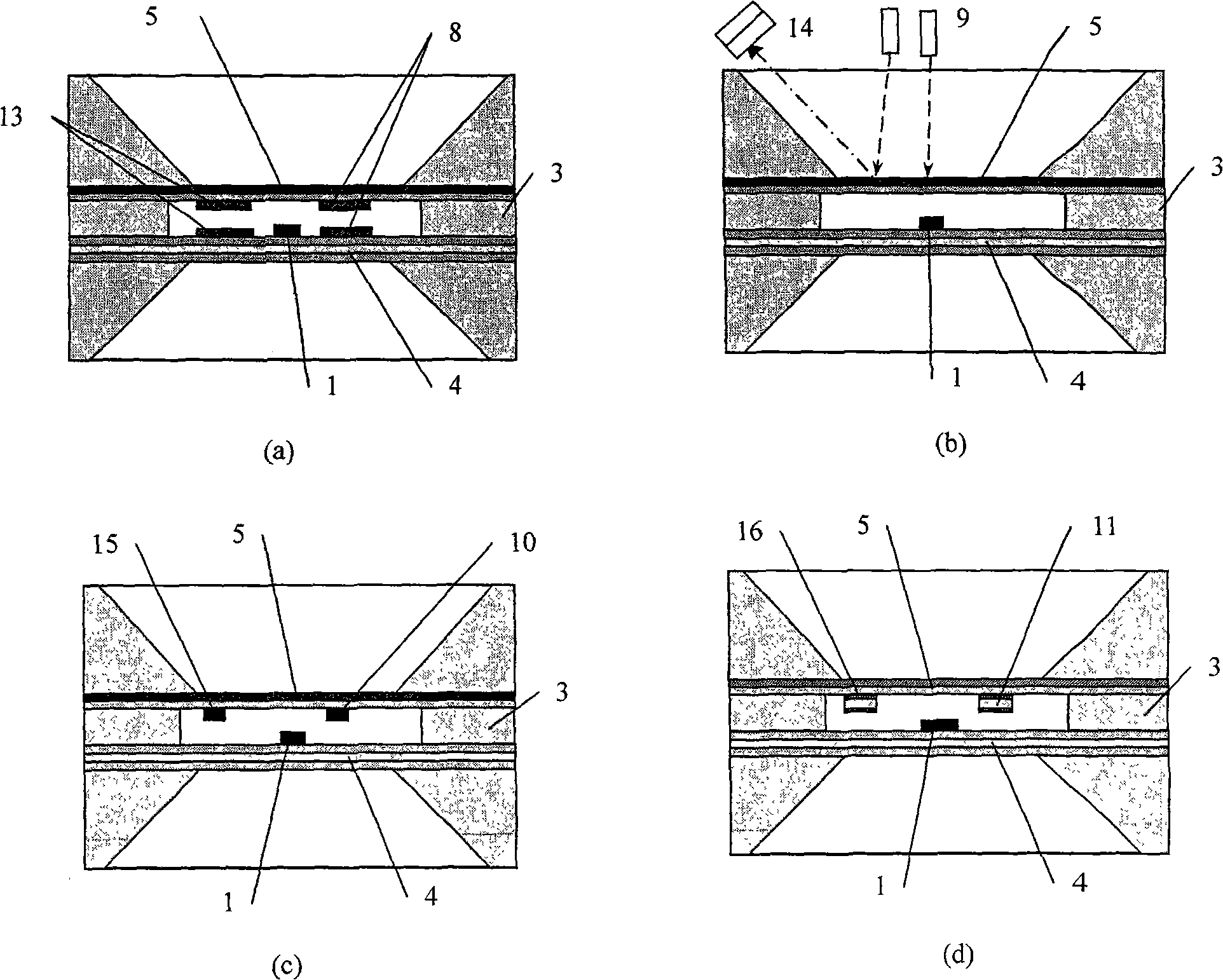 Structure of film thermoelectric converter based on micro bridge resonator and fabricating method thereof