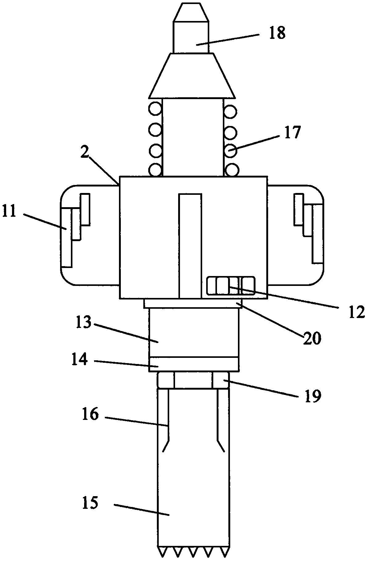 Underground electromechanical combined under-pressure operation device and application method