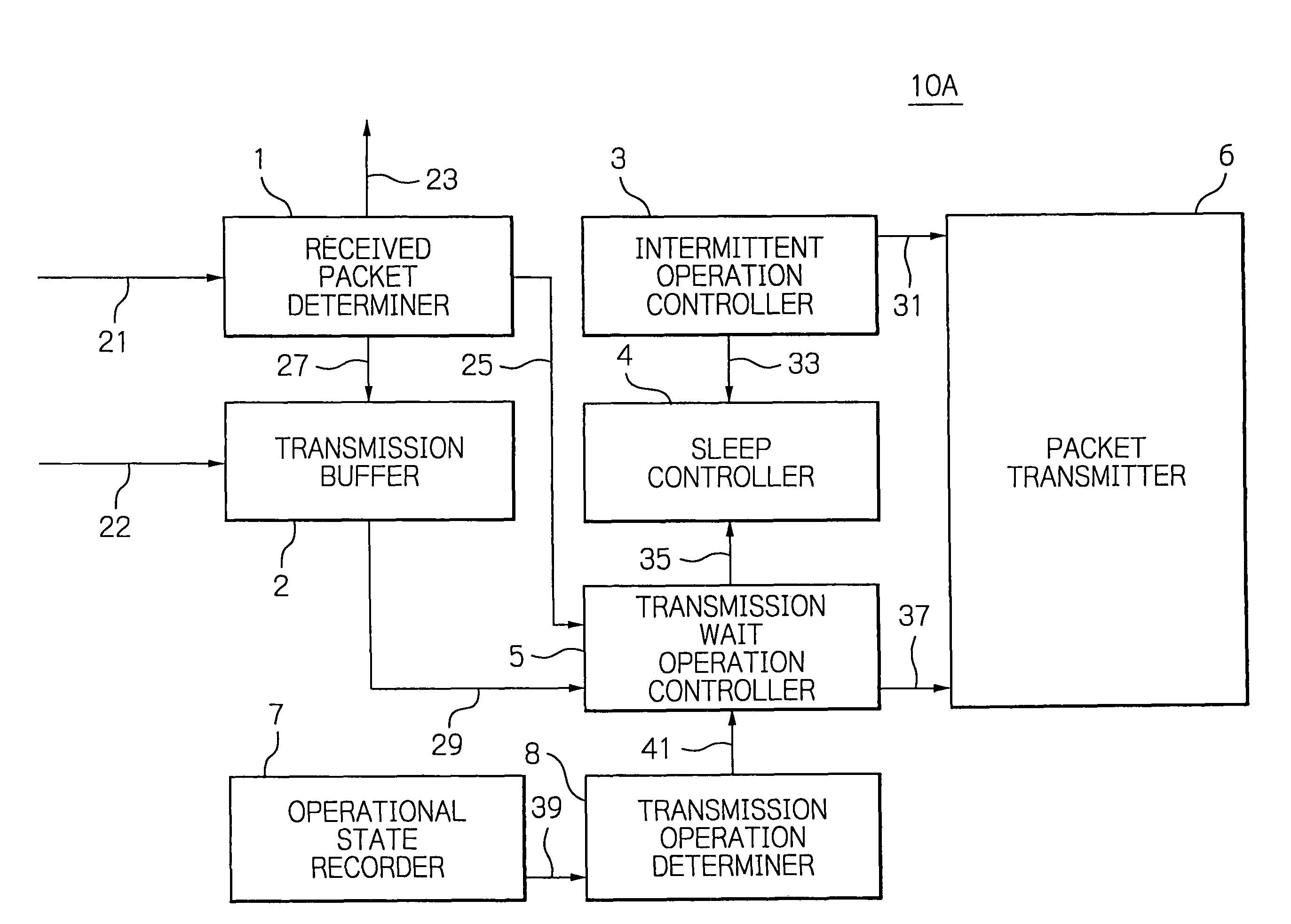 Intermittent operation communication device and communication system using beacon and sleep mode