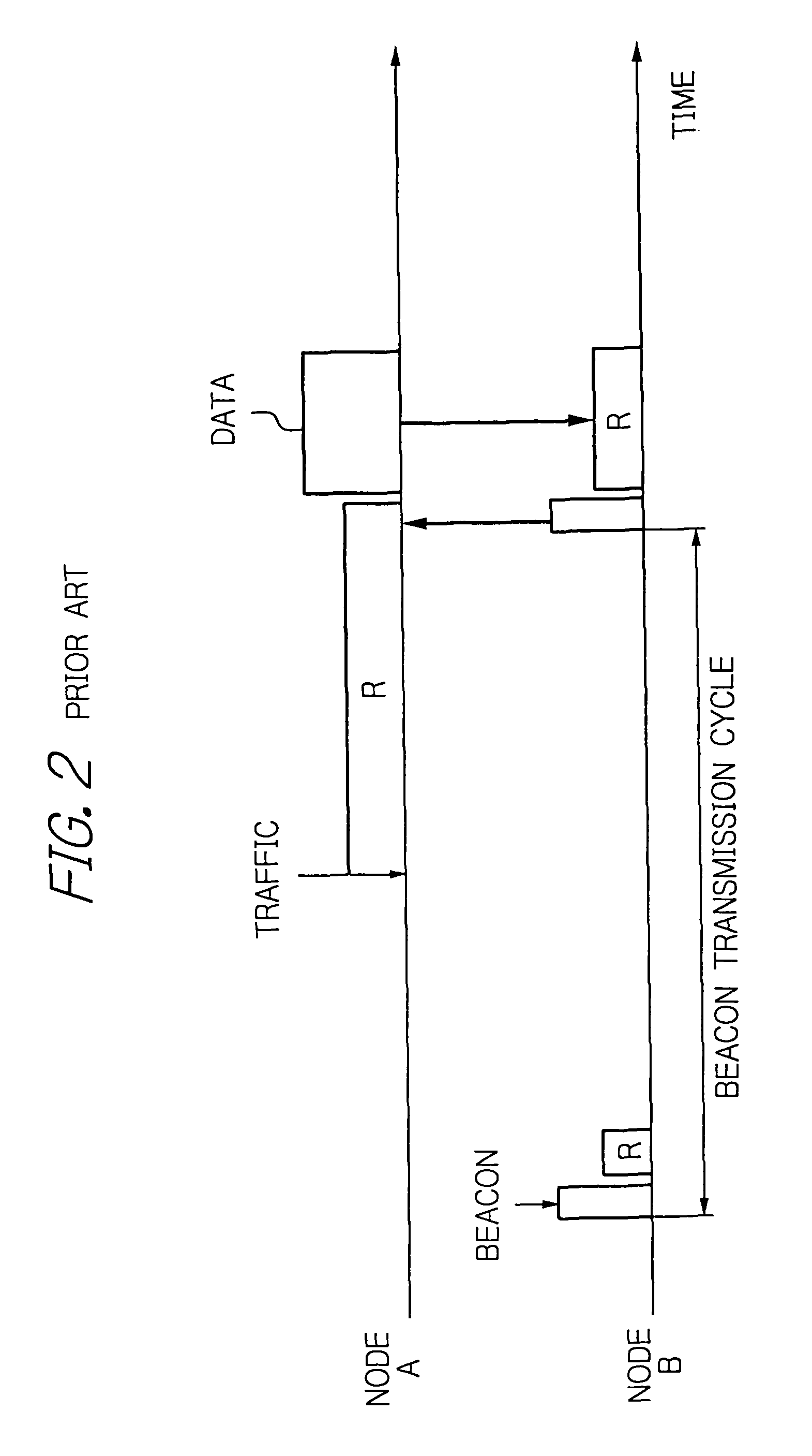 Intermittent operation communication device and communication system using beacon and sleep mode