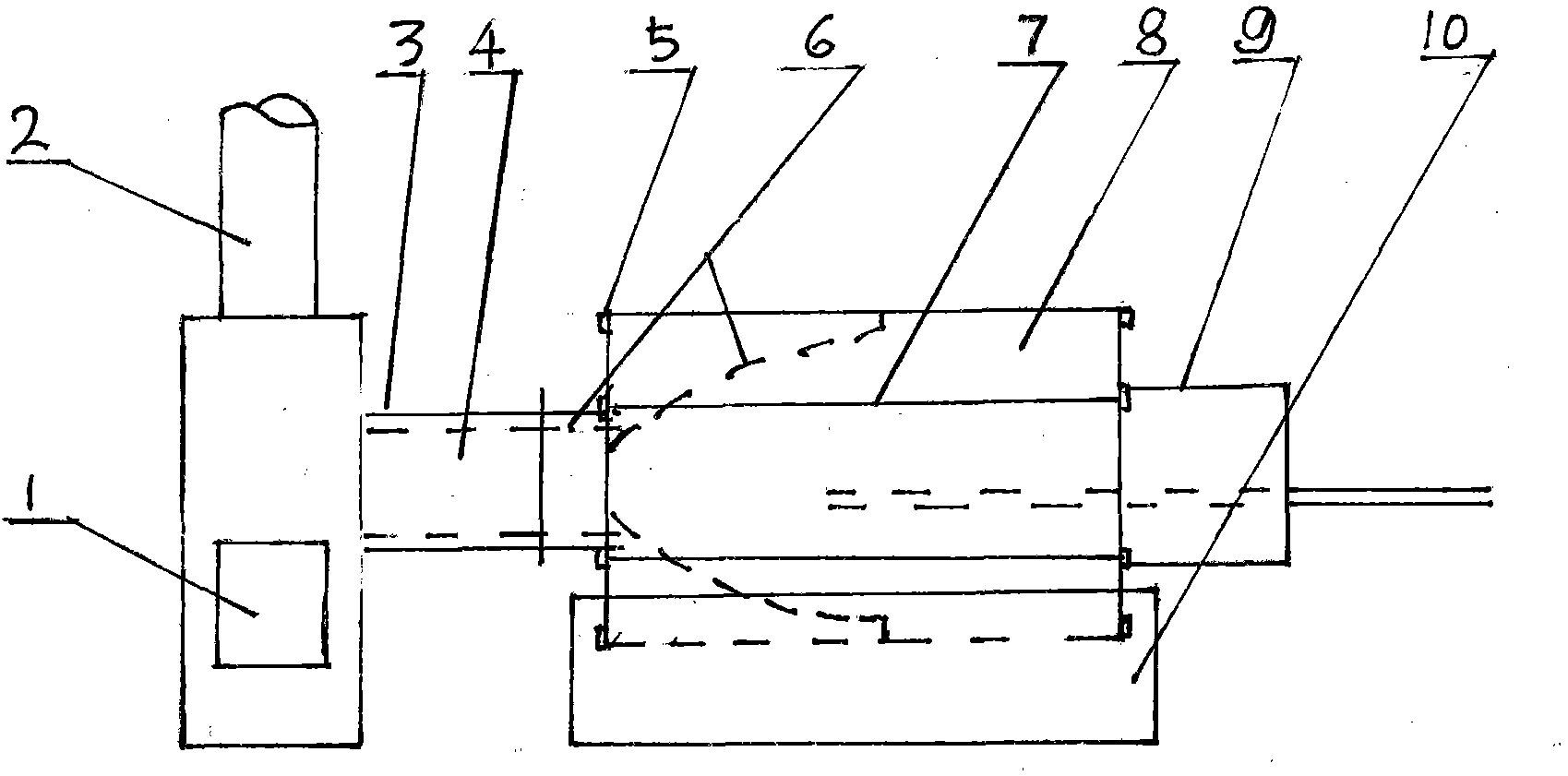 Internal combustion type wastewater treatment device with automatic temperature control rotating speed device