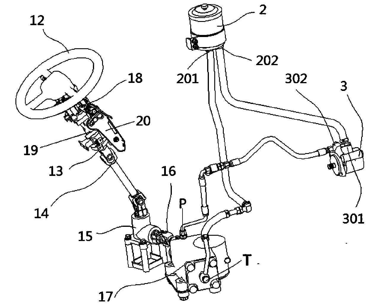 A steering return locking mechanism assembly and its steering system