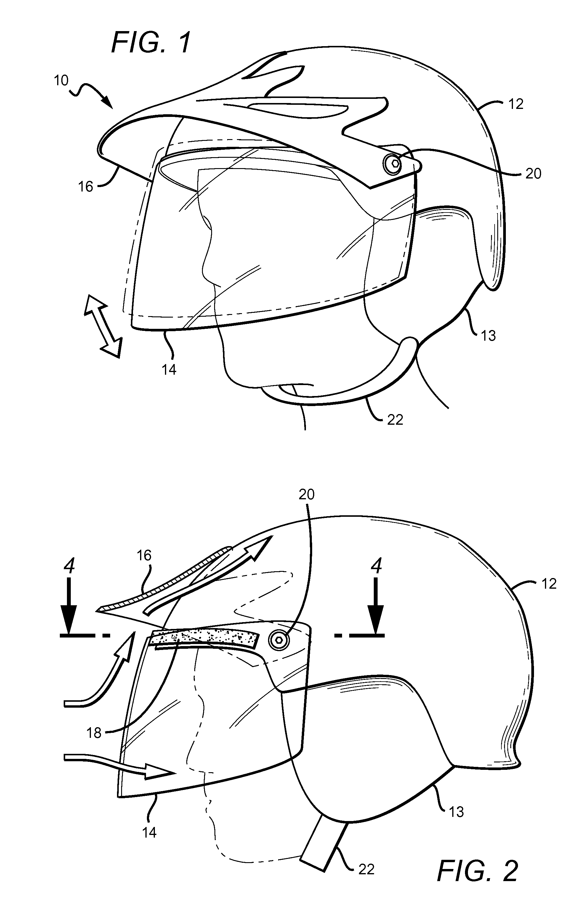 Ski helmet with adjustable face shield