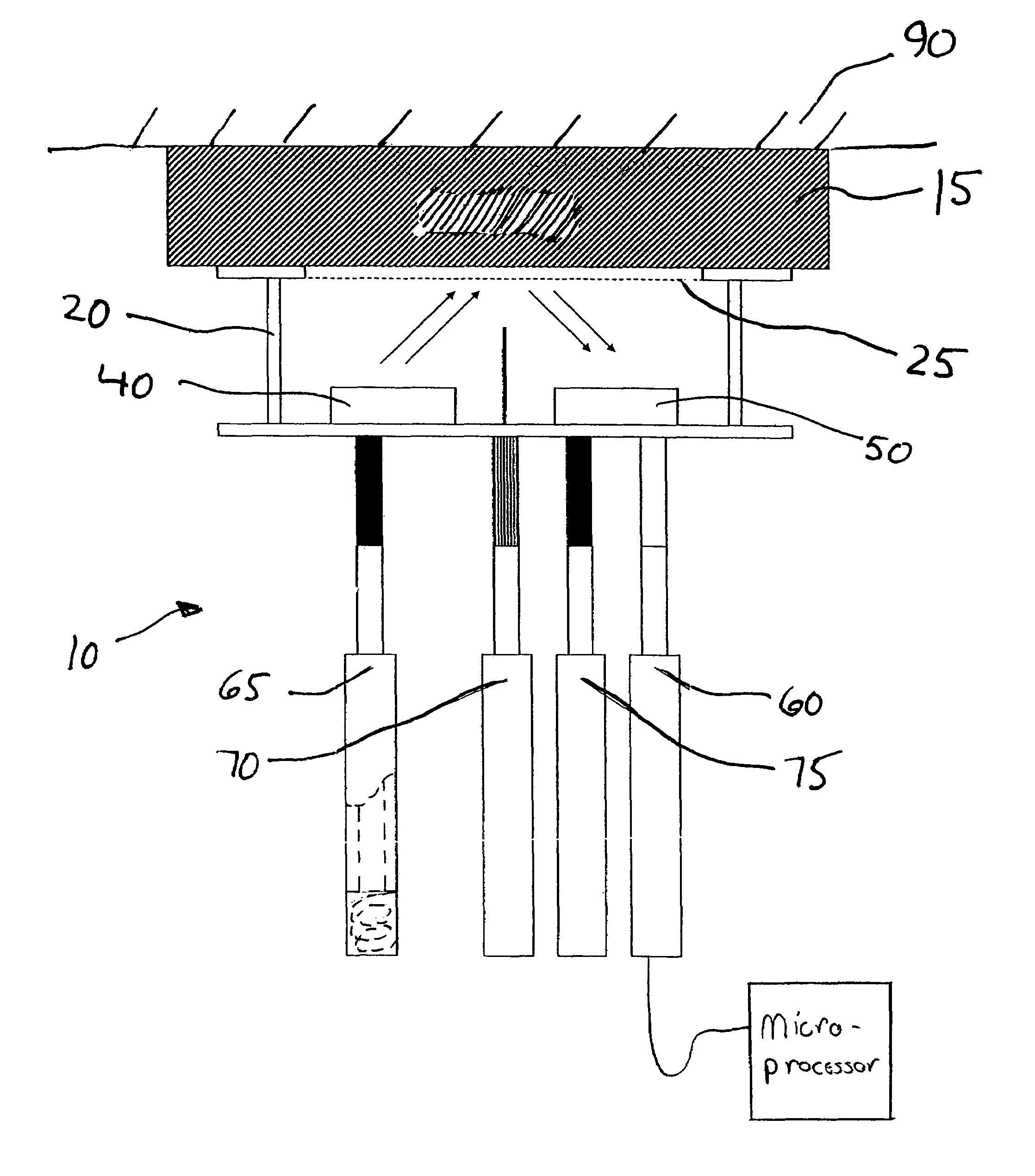 Method and apparatus for determining presence of a component in a printed circuit board
