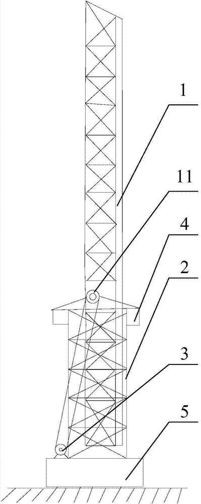 Electric wire erecting device