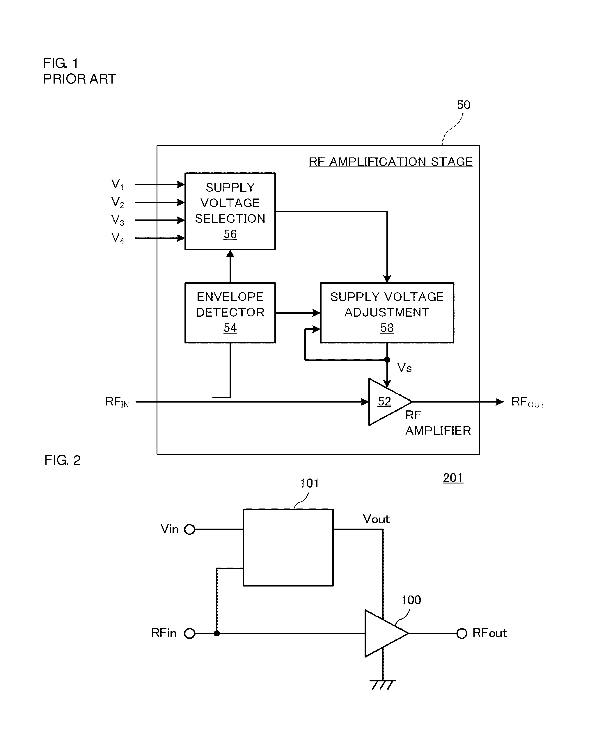 Power supply device for high frequency power amplification circuit and high frequency power amplification device