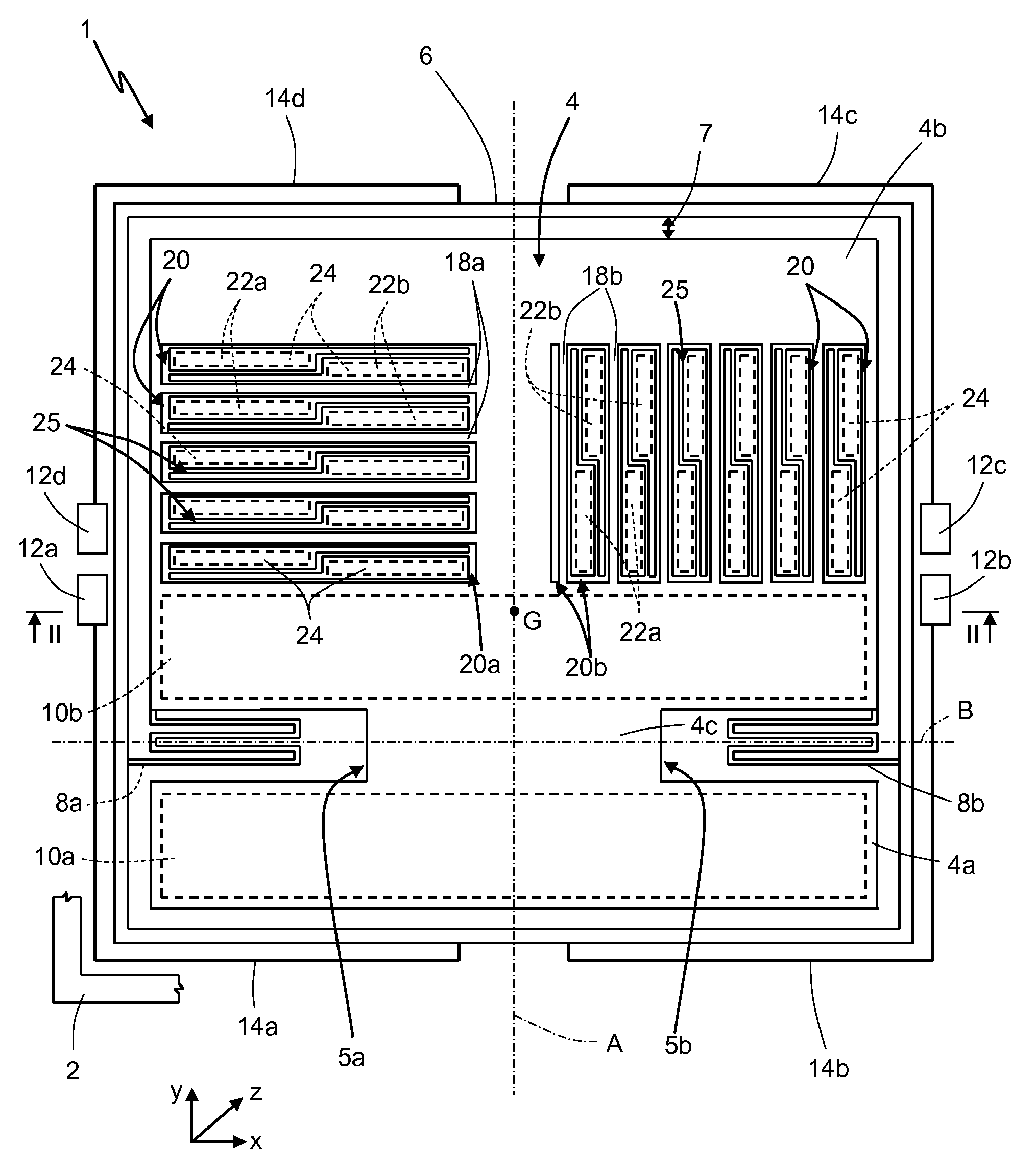 Microelectromechanical three-axis capacitive accelerometer