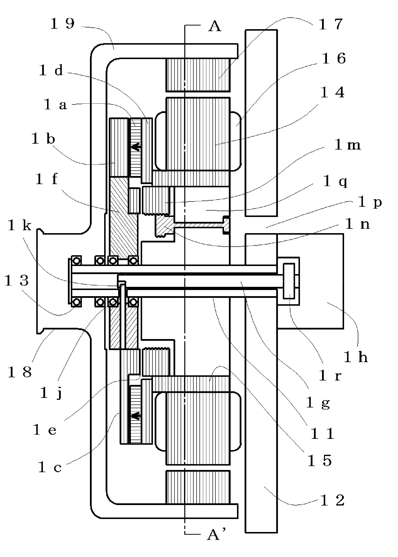 Field controllable rotating electric machine system with magnetic excitation part