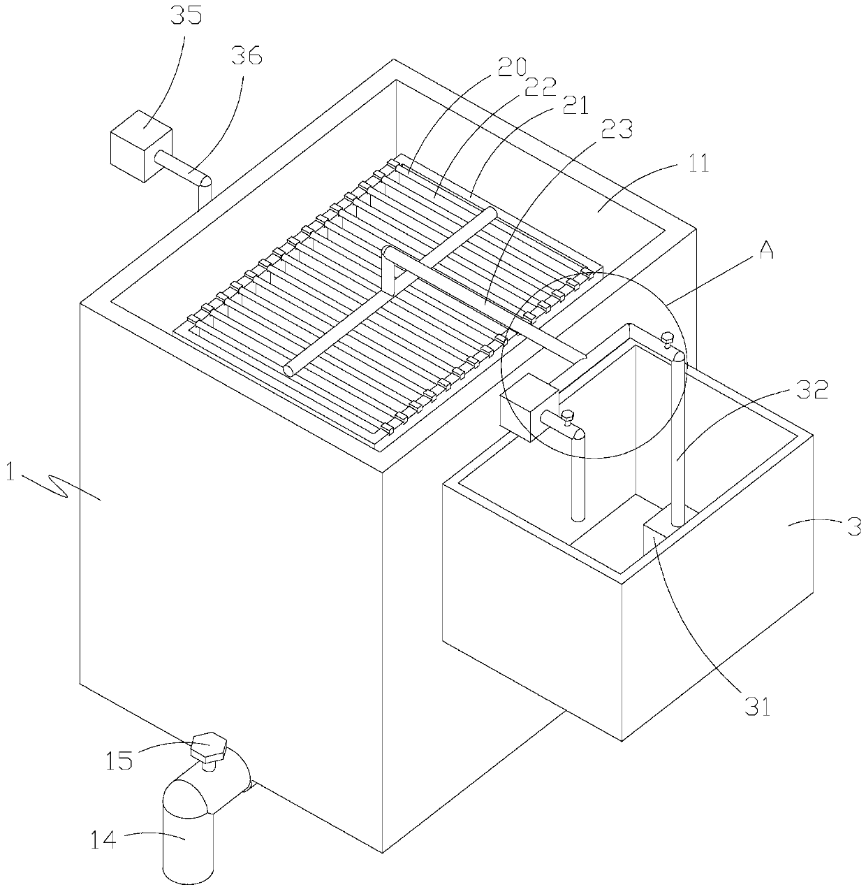Water purification device using membrane filtration process