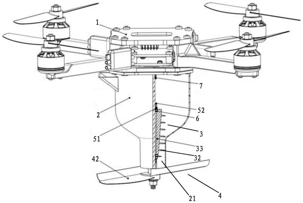 A drone-based particle throwing device