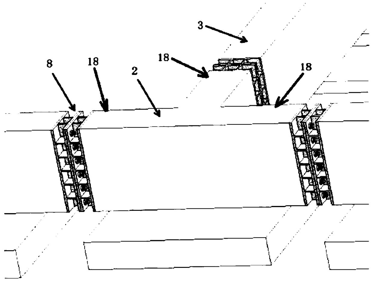 Equipment fabricated beam foundation and construction method thereof