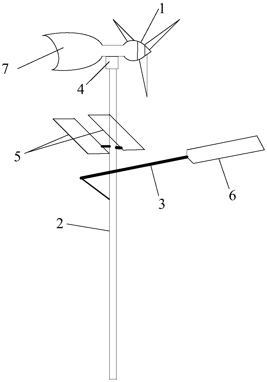 Solar street lamp capable generating electricity through wind power ...