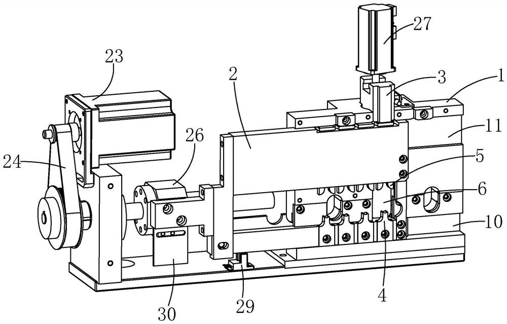 Cable terminal pressing mechanism