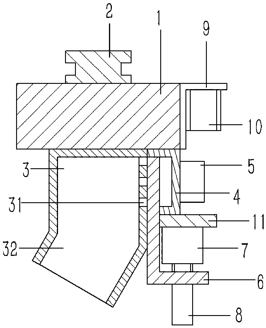 Dust collection device on laser cutting machine