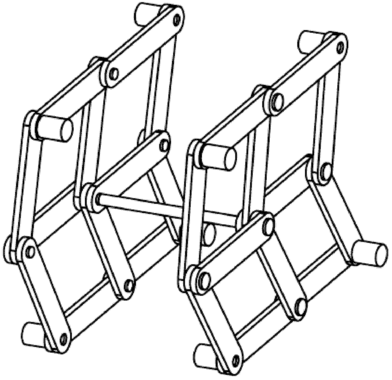 Rolling double four-parallelogram robot