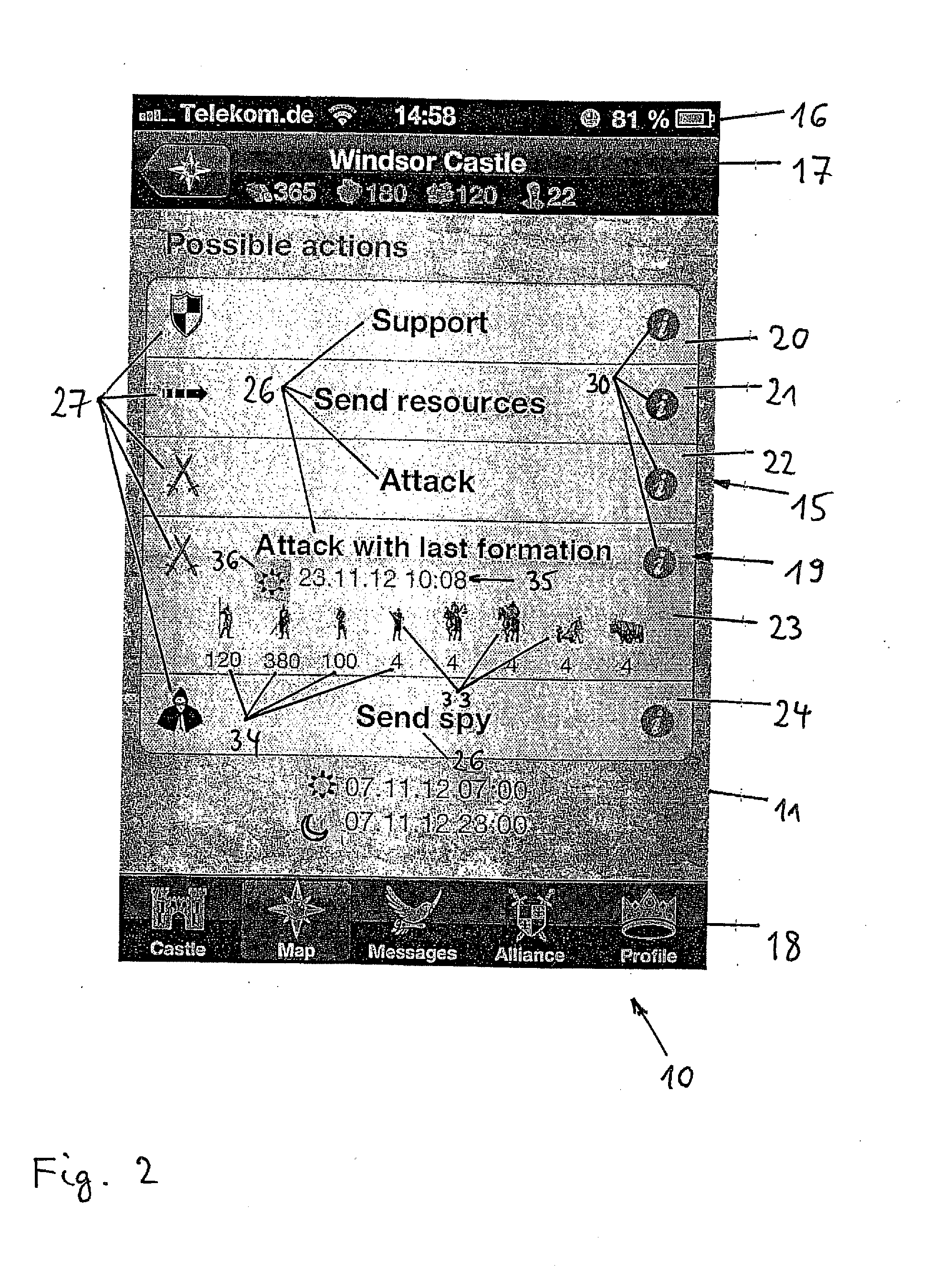 Graphical user interface, display apparatus and digital-electronic device