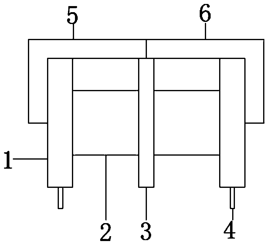 An iron core assembly device for a magnetic element