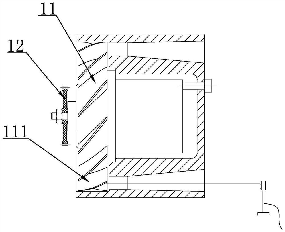 Detection device and method for measuring movement of turbine flowmeter