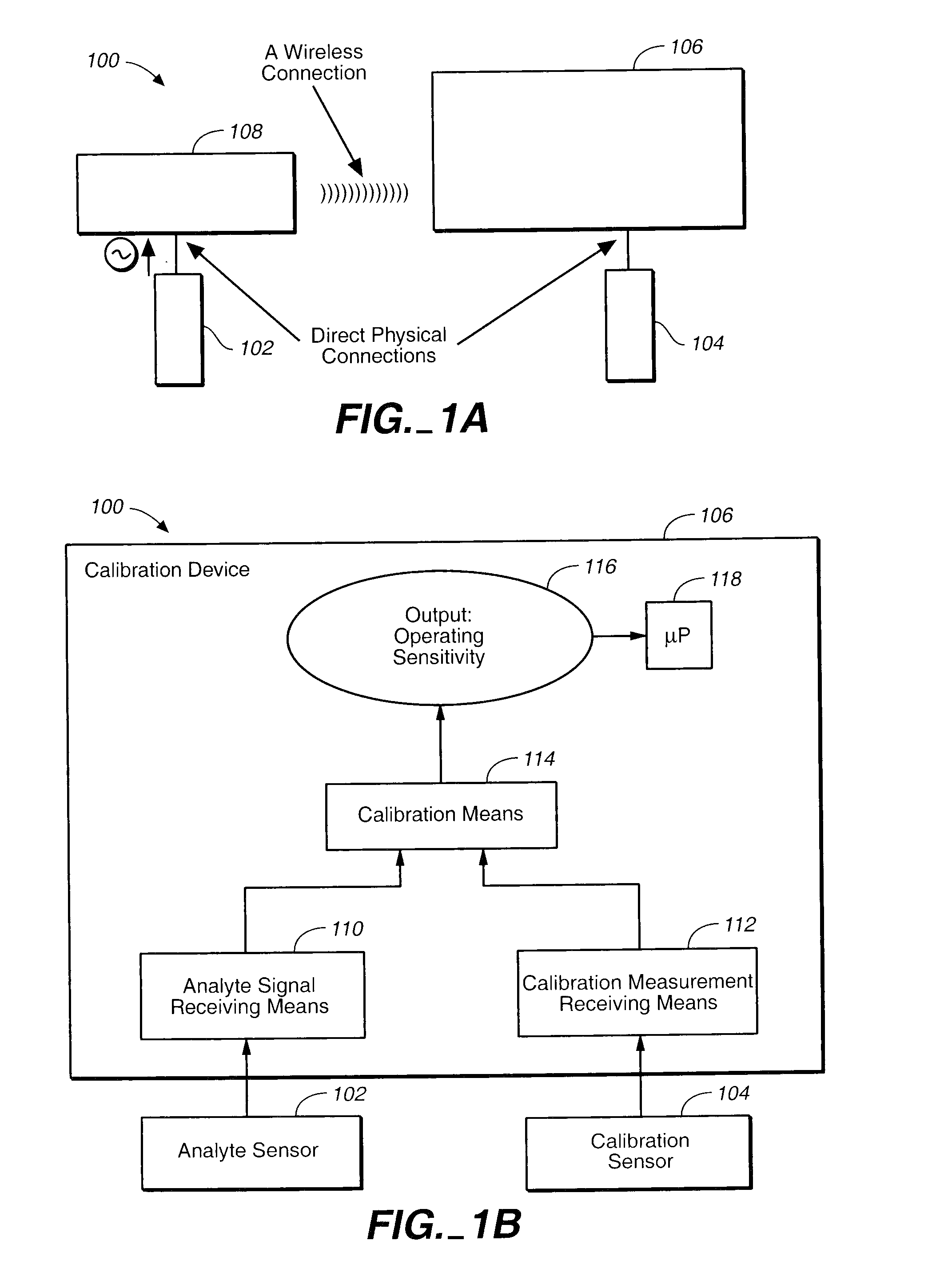 Method of calibrating of an analyte-measurement device, and associated methods, devices and systems