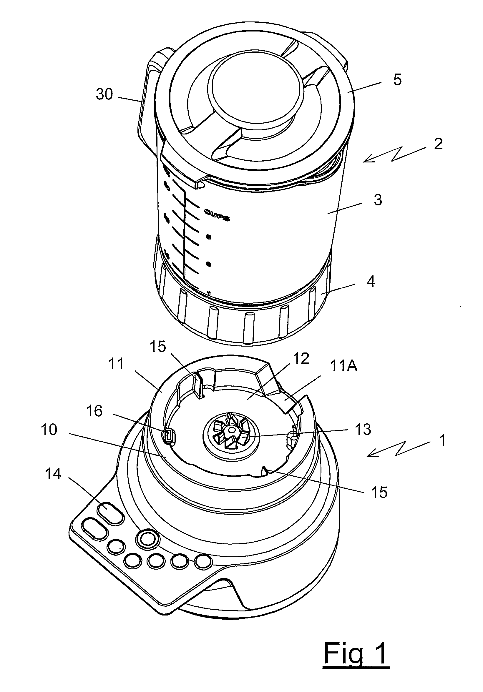 Working Vessel Including a Removable Collar and Electric Household Appliance for Culinary Preparation Equipped with Such a Vessel