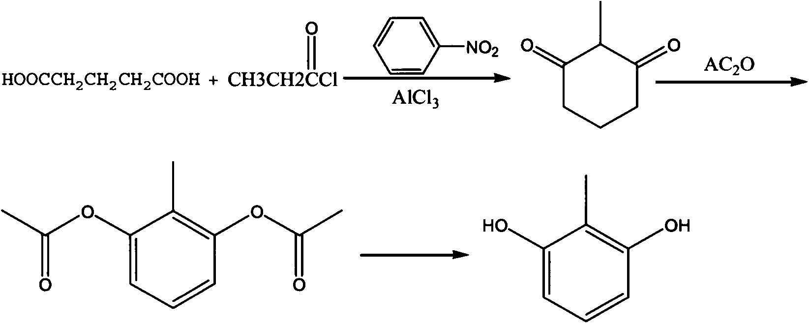 Preparation method of 2,6-dihydroxytoluene
