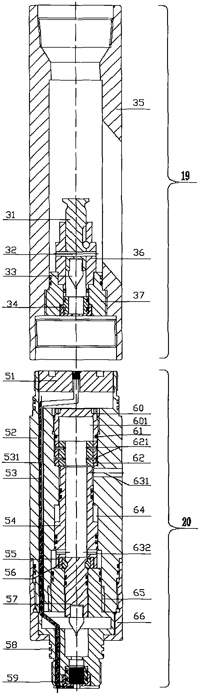 Perforation ignition system, perforation-test-acidification combination pipe column and usage method thereof