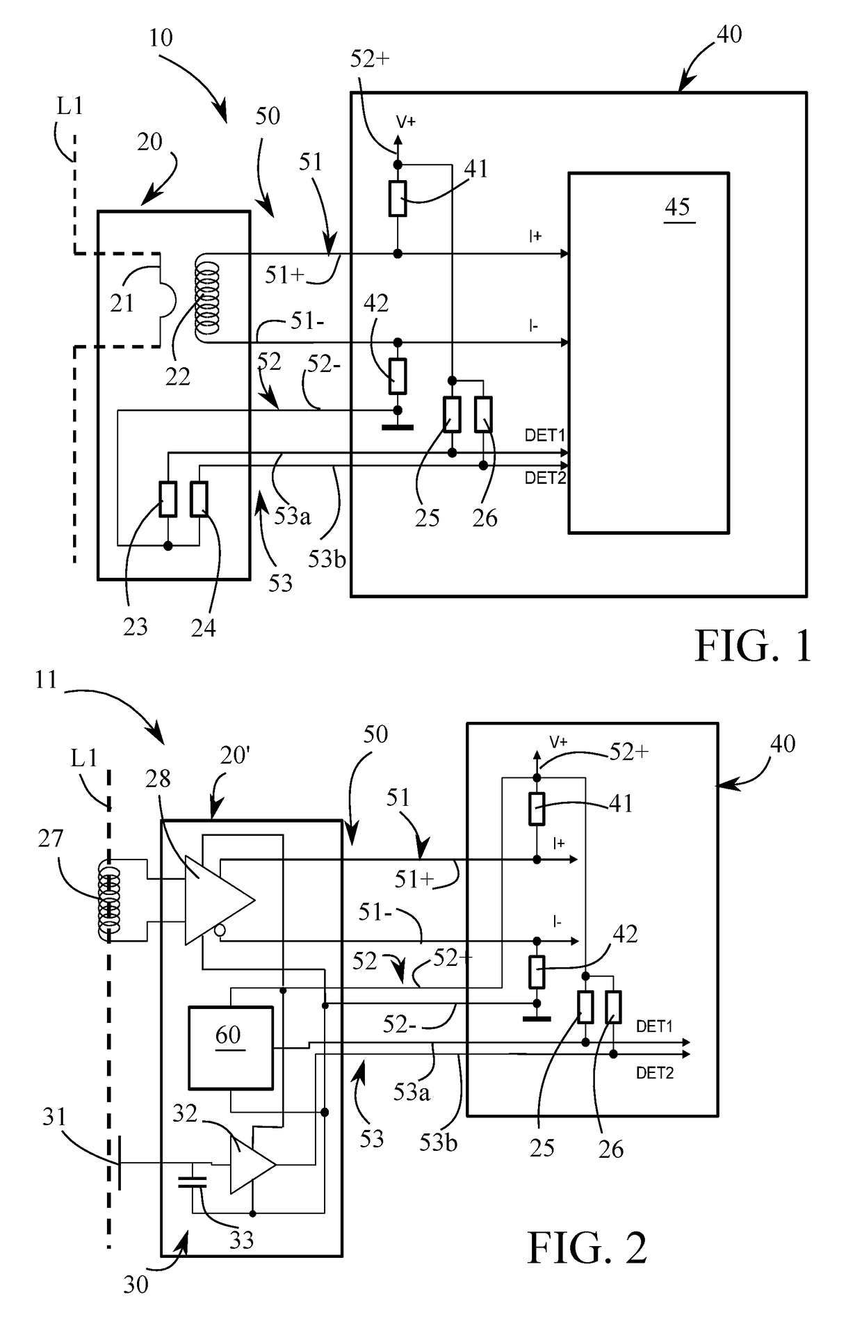 Device for measuring at least one physical quantity of an electric installation