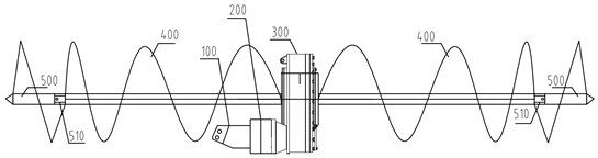 Drilling machine power head assembly, drilling machine power drill bit, and spiral drilling and production machine