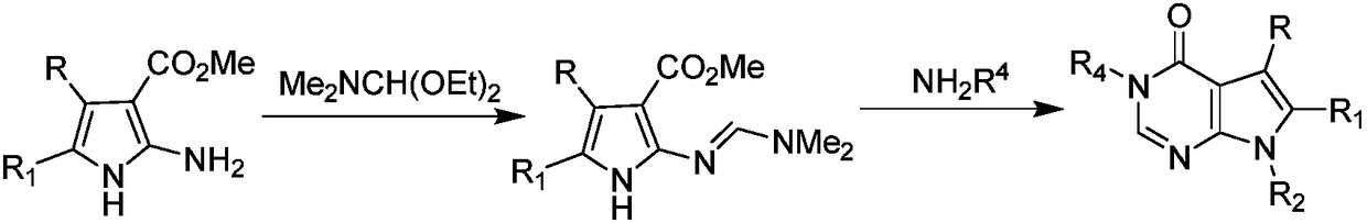 4-chloro-7H-pyrrolo[2,3-d]pyrimidine synthetic method