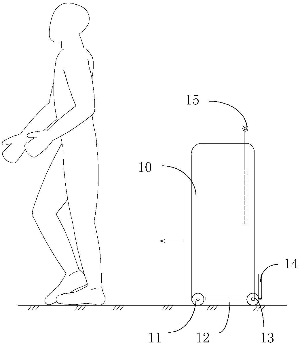 Intelligently-following walking-assistant luggage case and control method thereof