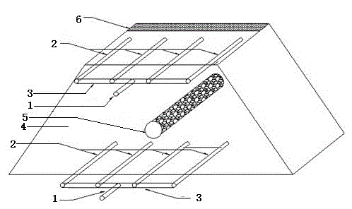 Roadbed subsidence grouting treatment structure and construction method thereof