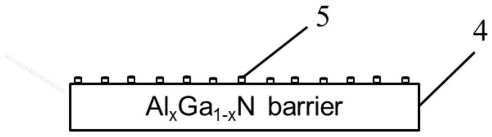 A kind of gan transistor covered with nanocolumn barrier and its preparation method