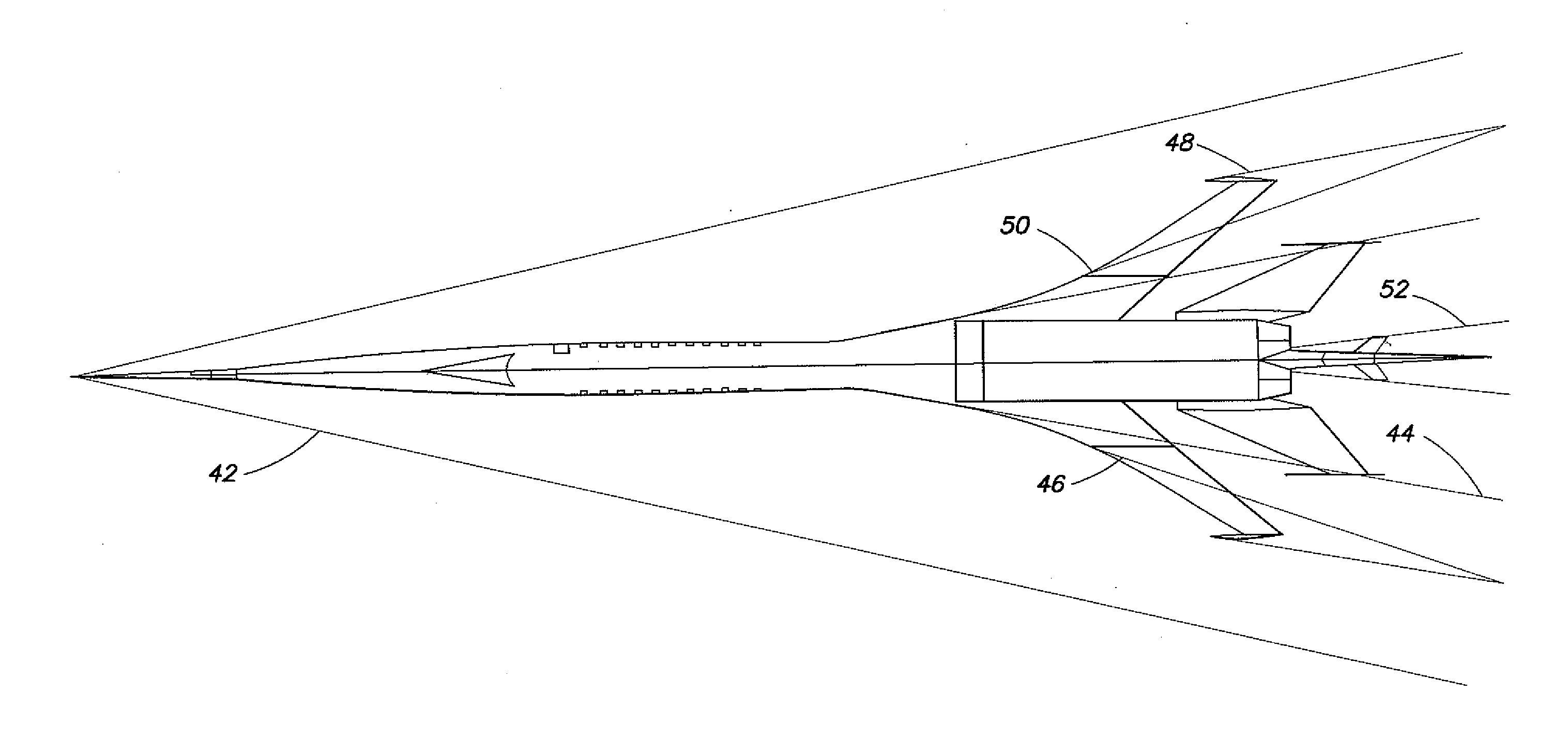 Supersonic aircraft with shockwave canceling aerodynamic configuration