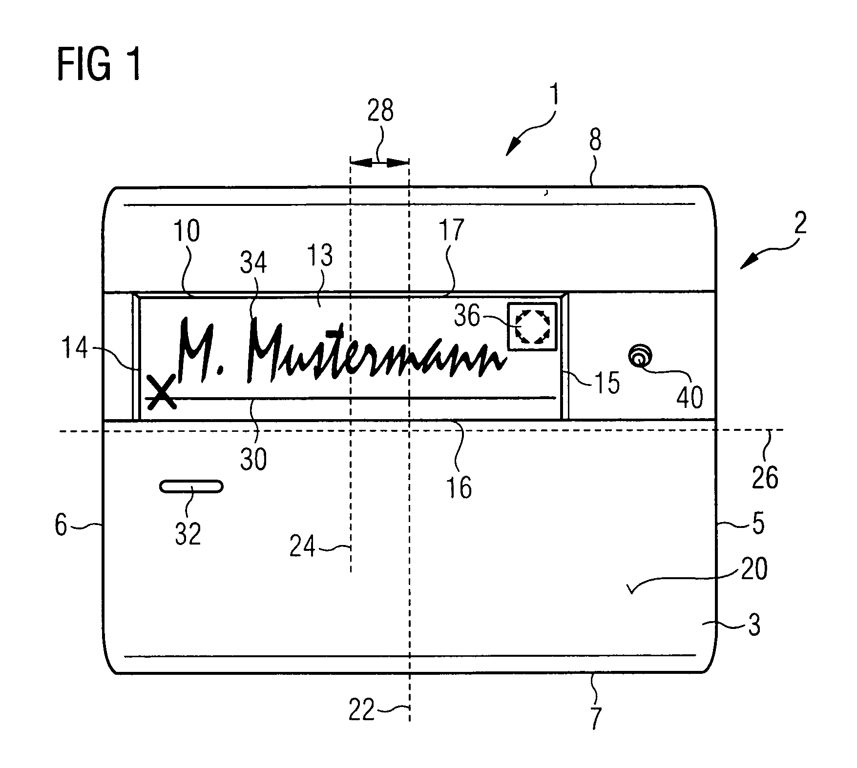 Device for electronically capturing a handwritten user input