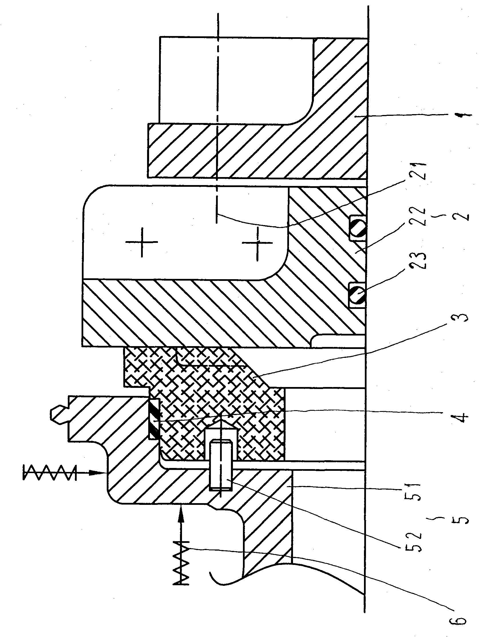 Novel static-ring structure of mechanical sealing device