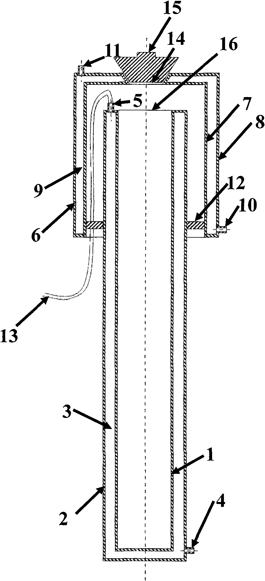 Temperature-controllable solvent vapor pressure gradiometer