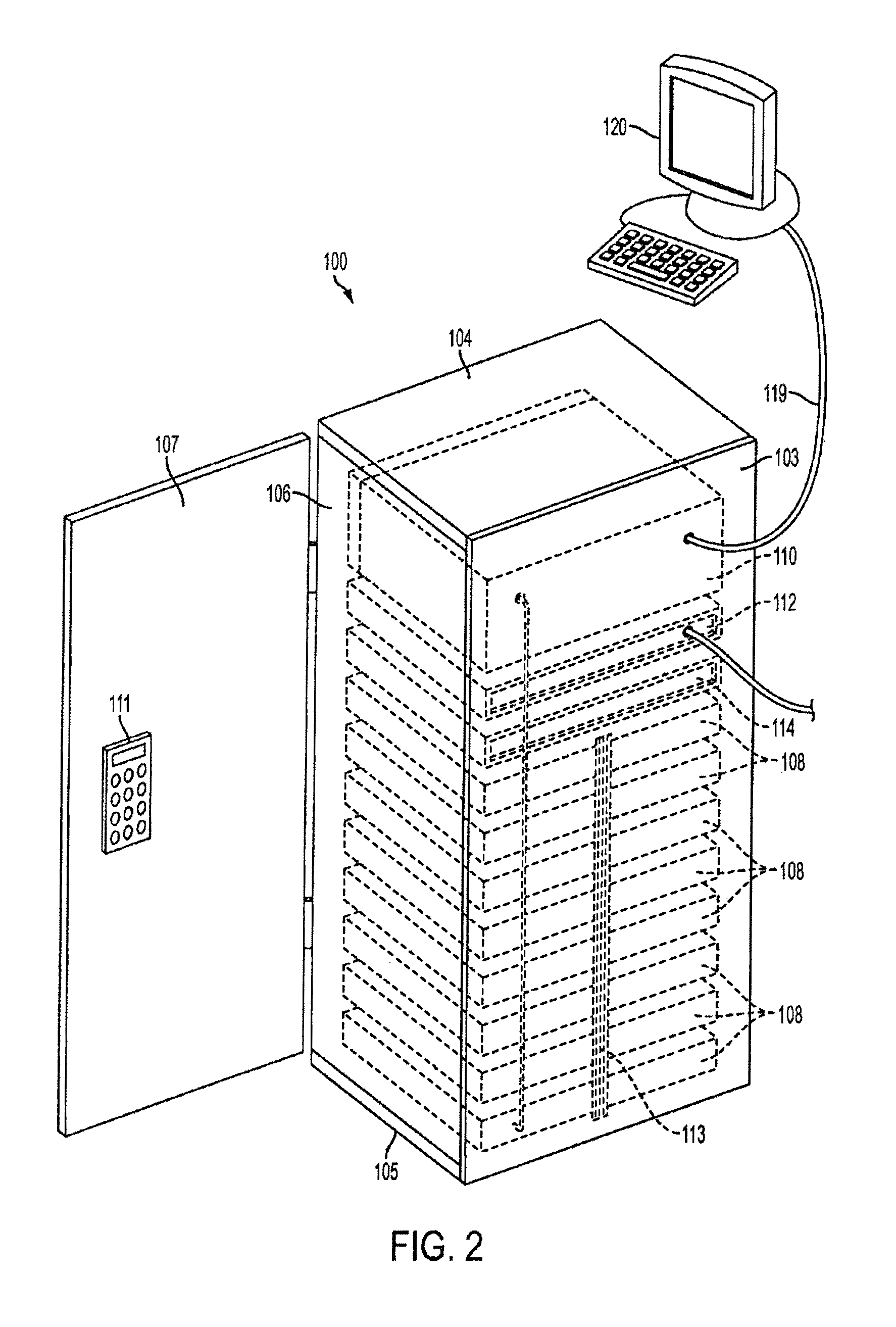 Data center equipment cabinet information center and updateable asset tracking system