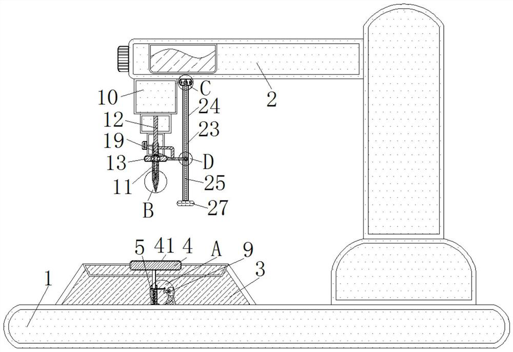 Automatic cleaning device for needle head of display screen dispenser