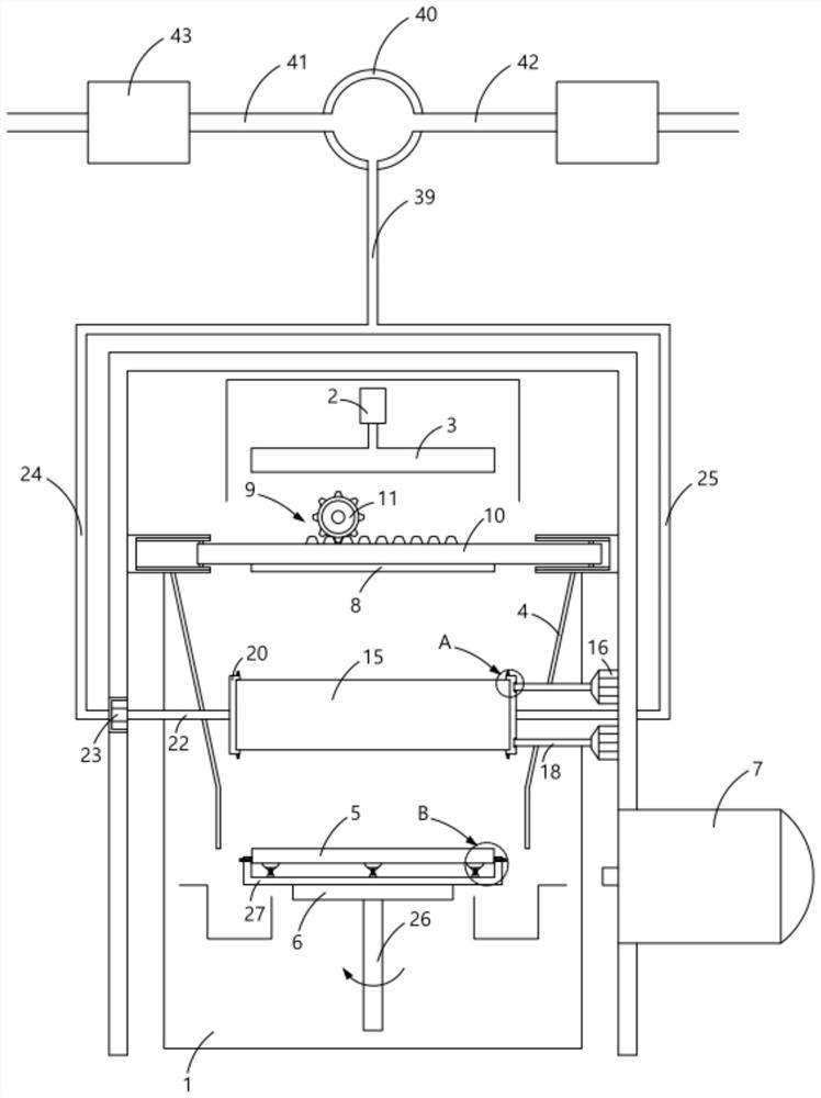 ITO conducting film glass plate sputtering cavity structure