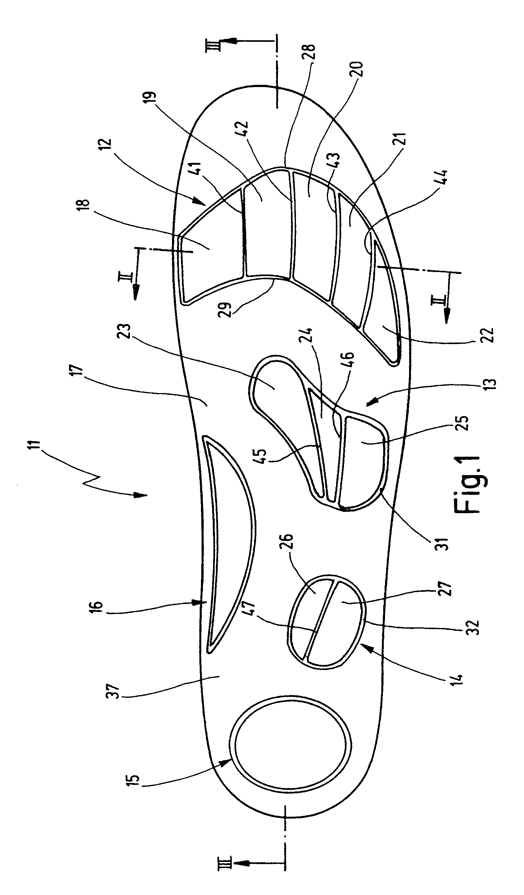 Inner sole for a shoe