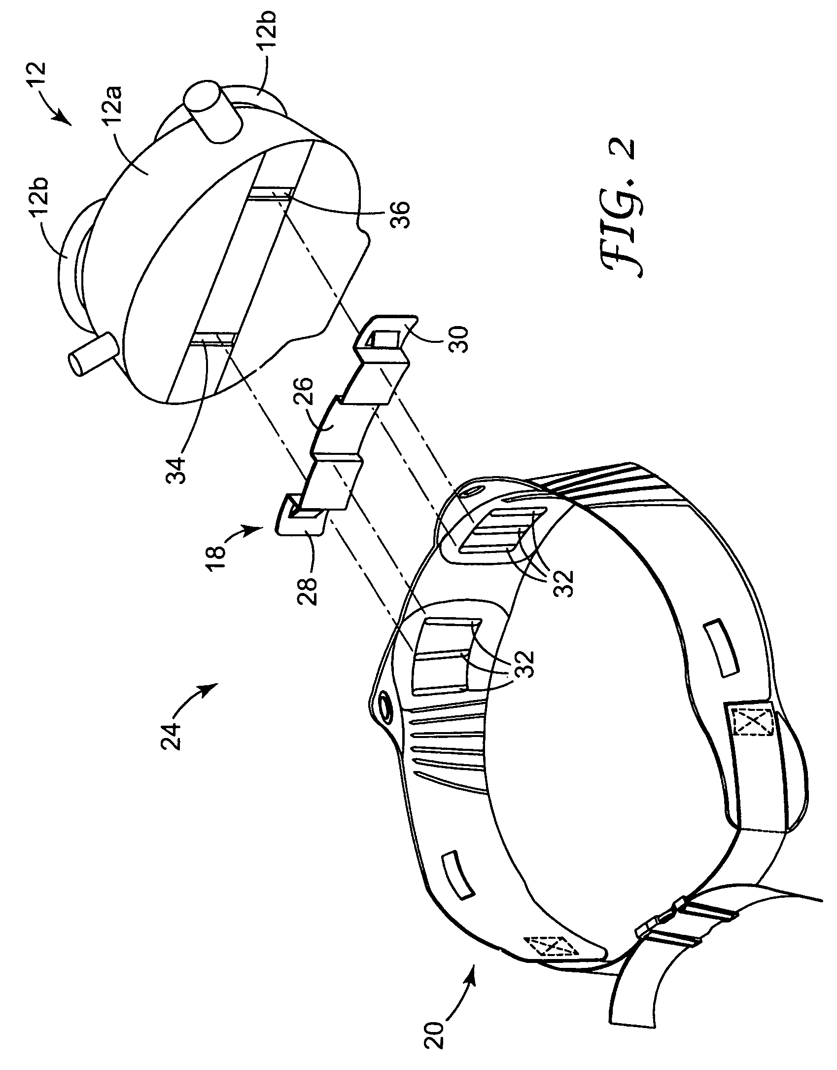 Respiratory component mounting assembly