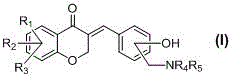 Homoisoflavonoid mannich base compound and preparation method and application thereof