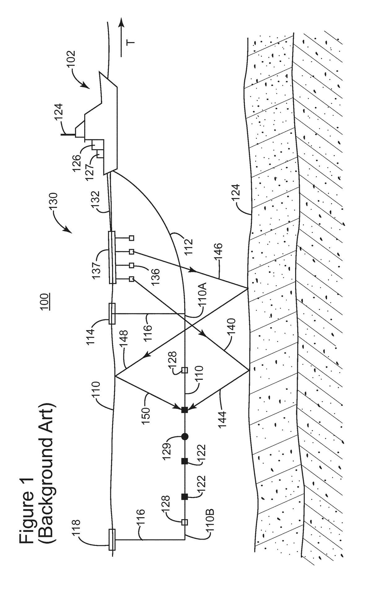 Method and system for simultaneous acquisition of pressure and pressure derivative data with ghost diversity
