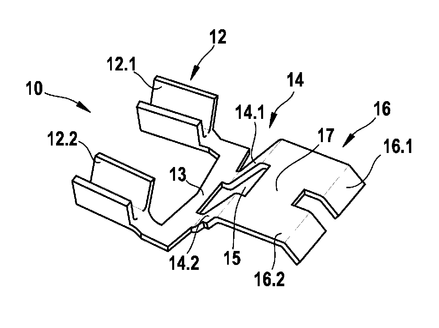 Connection assembly for a sensor assembly and sensor assembly
