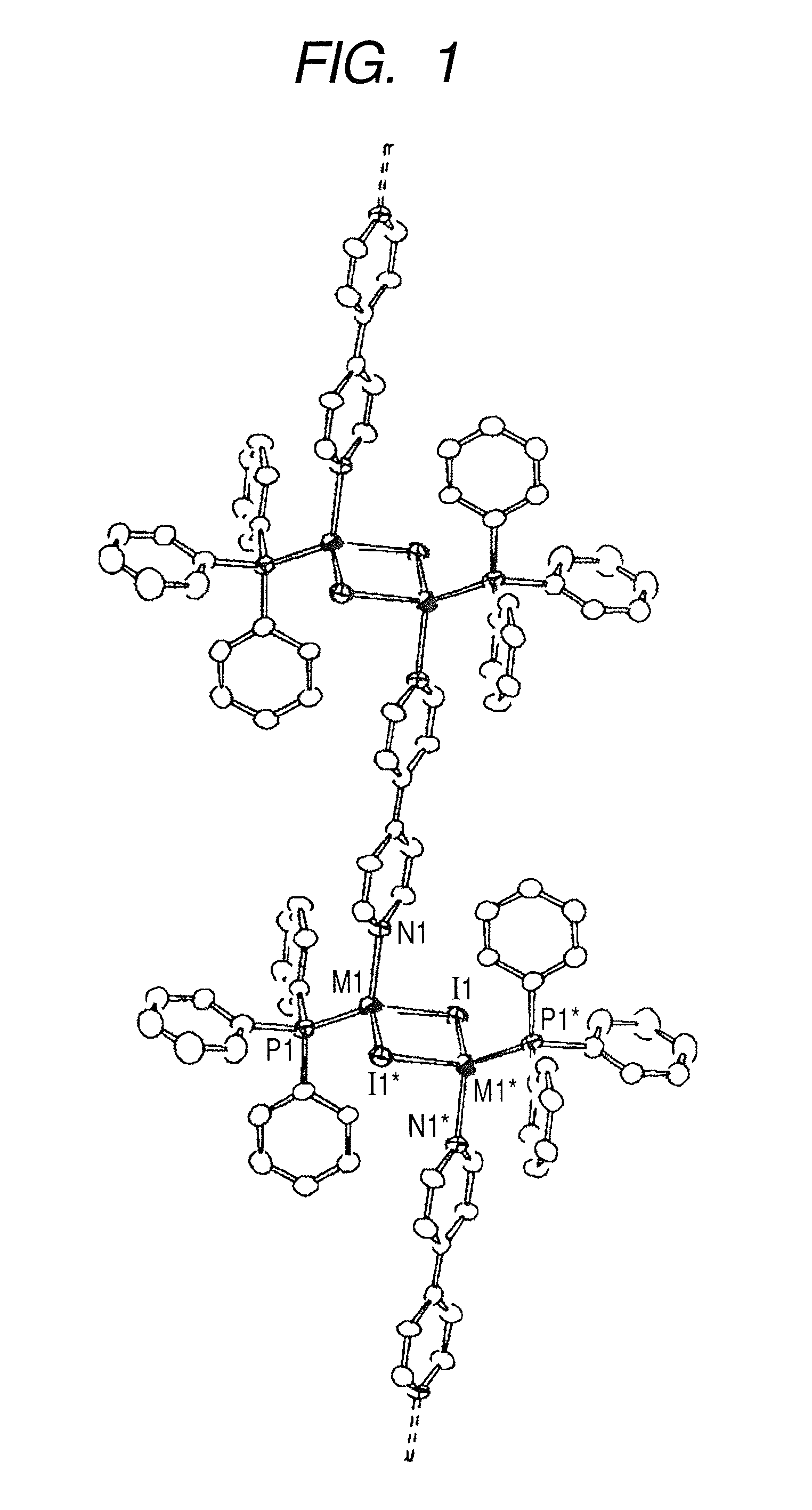 Light emitting device and polymeric mixed-metal complex