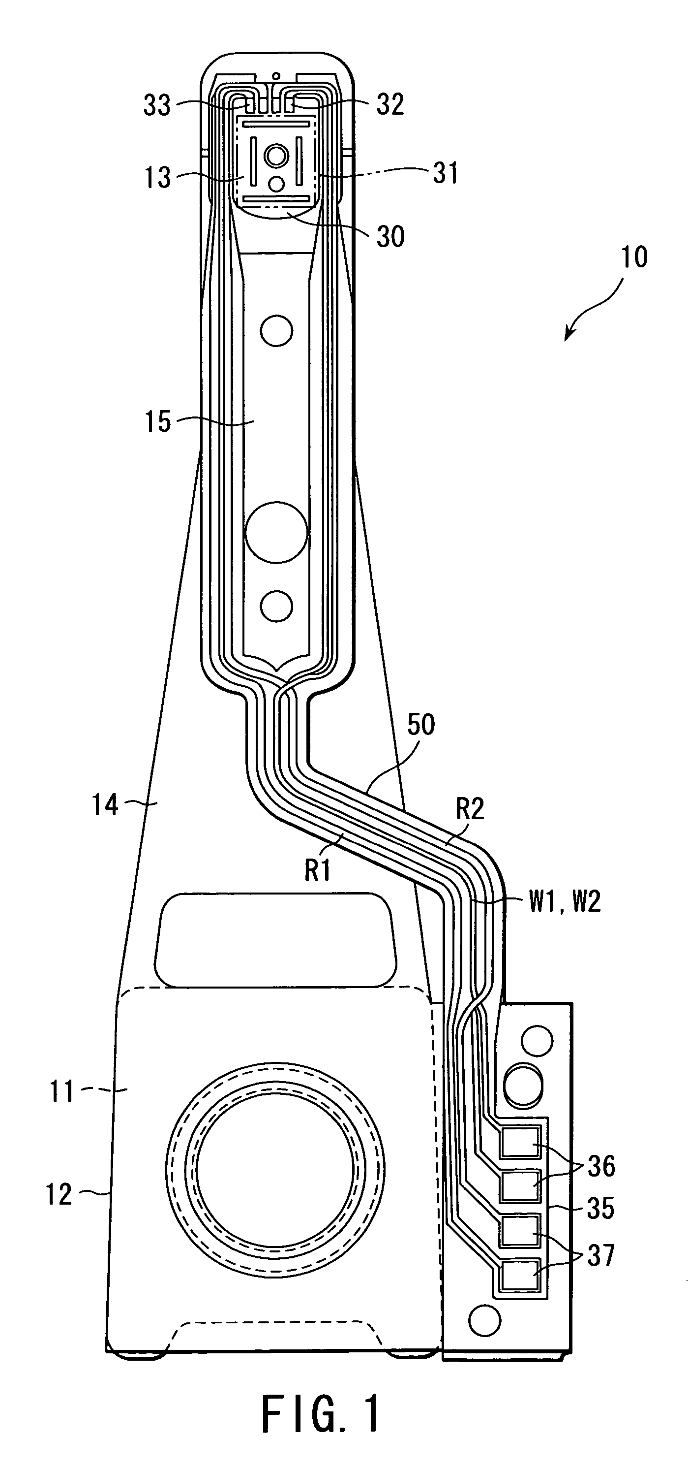 Disc drive suspension including a wired flexure with conductors arranged to reduce crosstalk