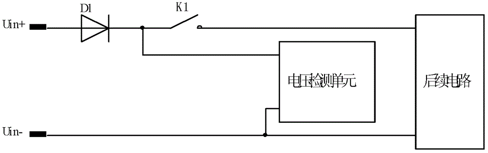 An input circuit for anti-reverse polarity protection